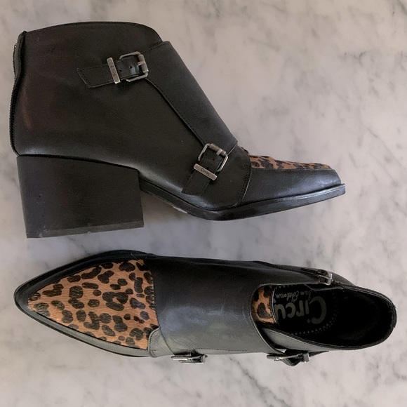 Circus by Sam Edelman leopard toe booties with straps size 7.5 - Picture 2 of 9